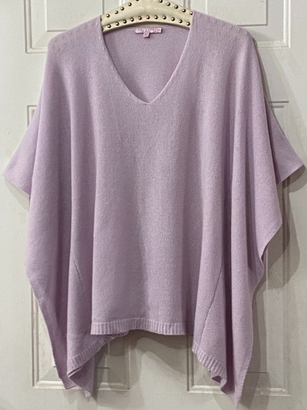 Calypso St Barth Sz XS Womens Cashmere Relaxed Sweater Kimono Lavender